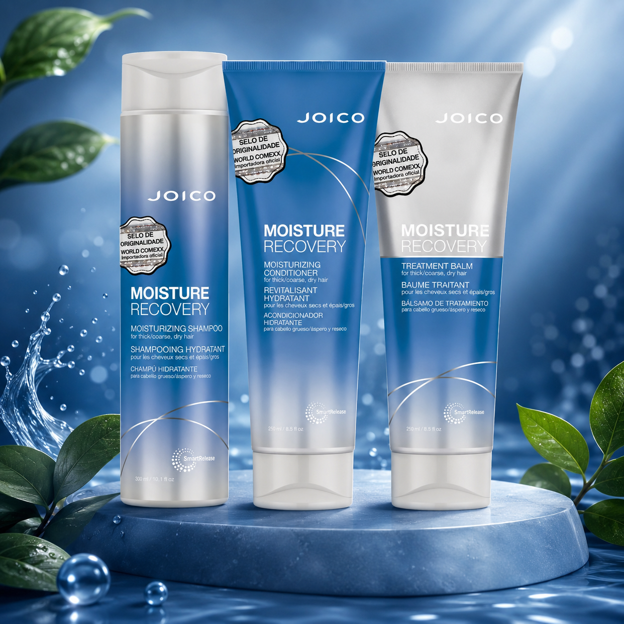 Kit Triplo Joico Moisture Recovery de Hidratação Profunda