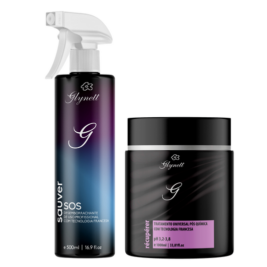Kit Glynett Desemborrachante Sauver Sos 500Ml + Récupérer Pós Química 1Kg