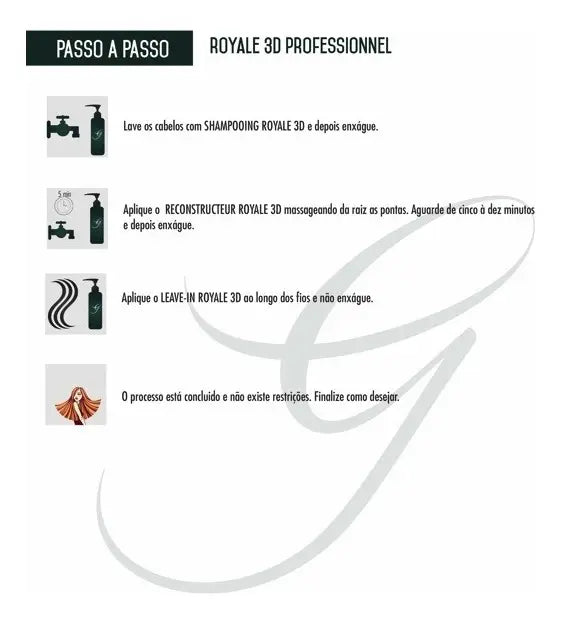 Kit Glynett Tratamento Royale 3D Profissional - 3 Itens