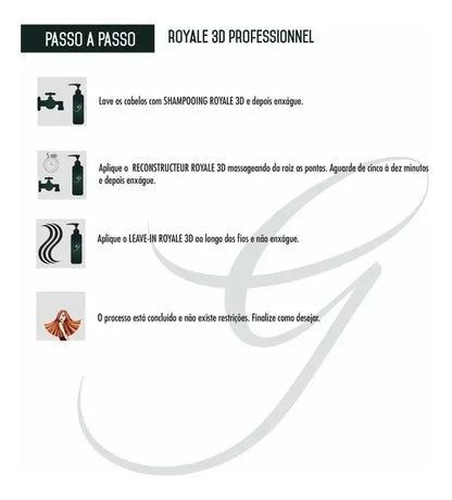 Kit Glynett Tratamento Royale 3D Profissional - 3 Itens