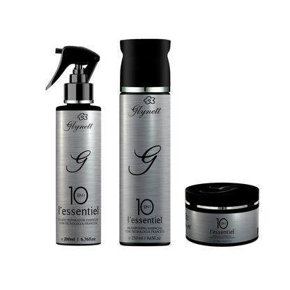 Kit Glynett L`essentiel 10 em 1 Reparador - 3 Itens