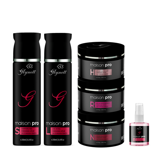 Kit Glynett Maison Pro Cronograma Capilar - 6 Itens
