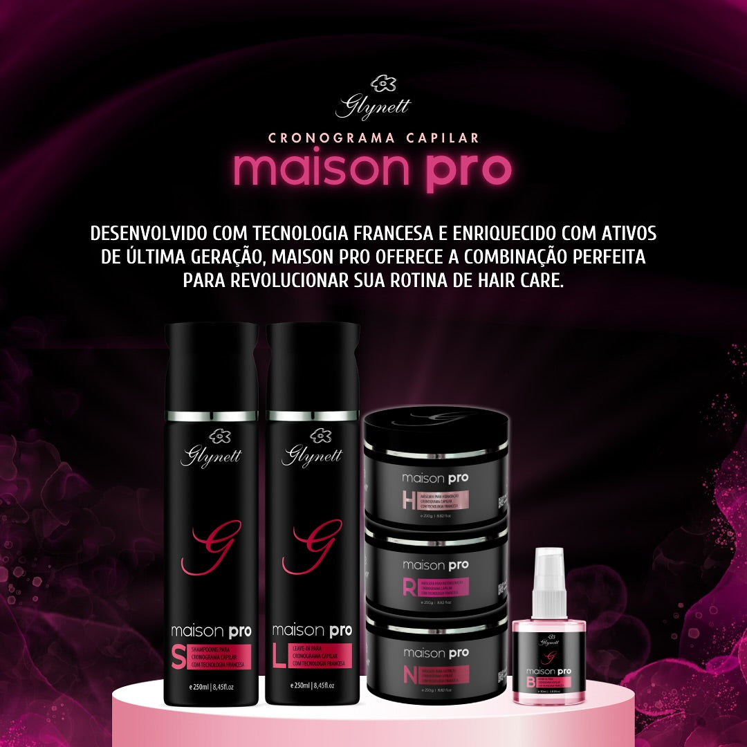 Kit Glynett Maison Pro Cronograma Capilar - 6 Itens