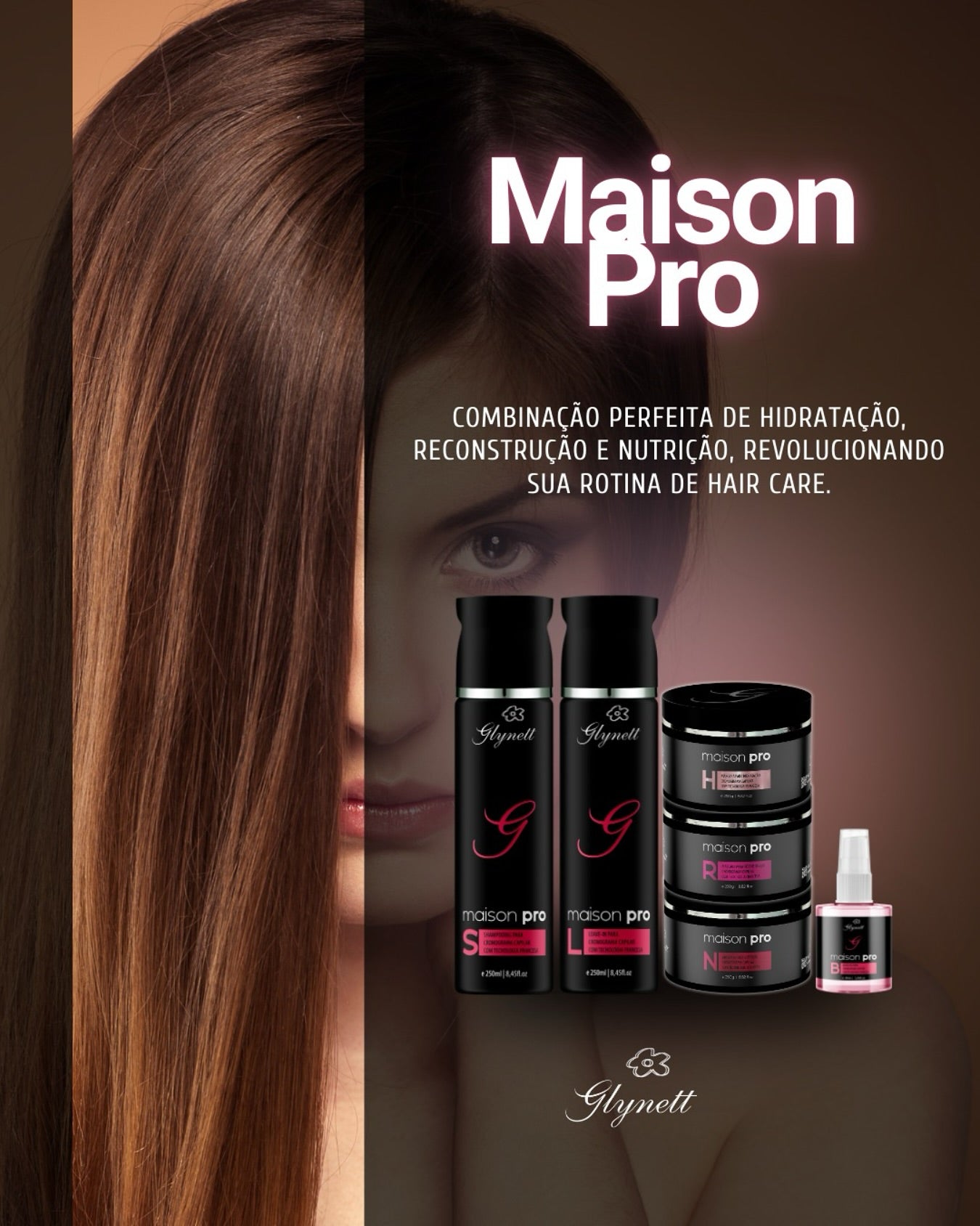 Kit Glynett Maison Pro Cronograma Capilar - 6 Itens