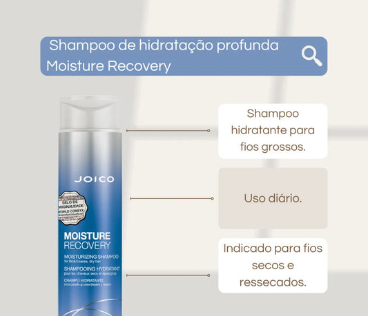 Kit Triplo Joico Moisture Recovery de Hidratação Profunda